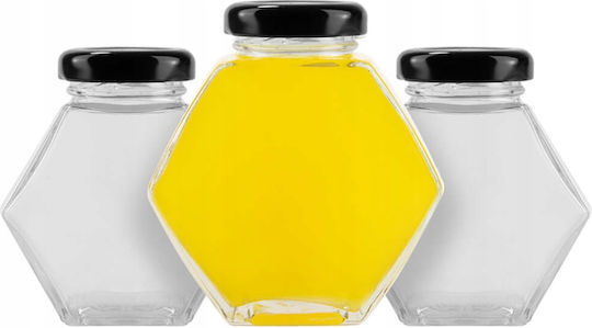 12x Sechseckiges Dekoratives Glas 100ml Marmelade Gewürze