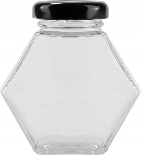 12x Sechseckiges Dekoratives Glas 100ml Marmelade Gewürze