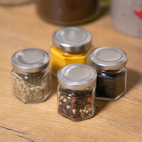 50ml Hexagonal Glass Jar Spices Honey