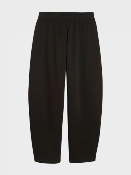 Pantaloni de trening largi Fleece negri
