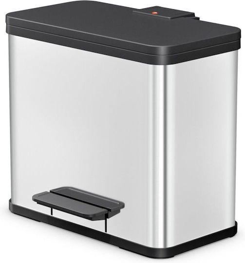 Hailo Hailo Mülleimer Aus Inox Mit Pedal Grau 17lt