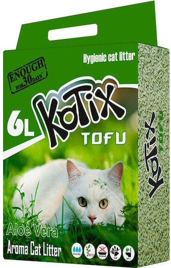 Kotix Nisip pentru pisici Tofu cu Miros Aloe Vera 2.5kg / 6lt
