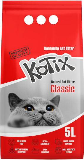 Kotix Άμμος Γάτας Μπετονίτης χωρίς Άρωμα 5lt