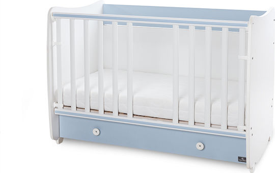 Lorelli Κούνια Dream White/Baby Blue με Συρτάρι