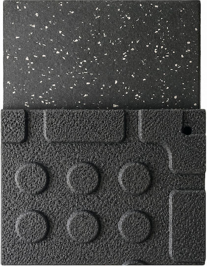 Profit Double Sided Gym Equipment Flooring Black/Grey 100x100x2cm 1 Piece