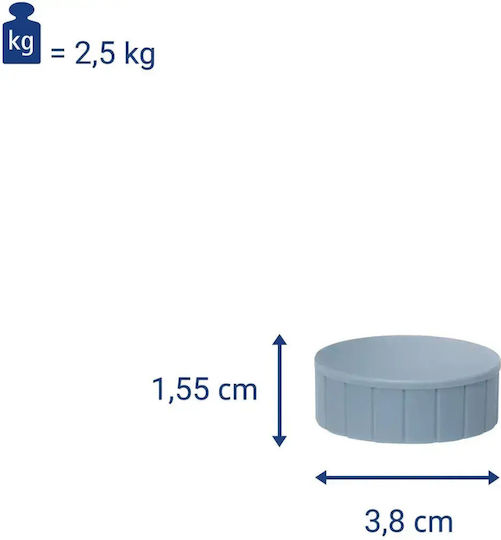 Maul Magneți Rotunzi D38mm 2.50 Kg Forță 10 Buc Set Maul Gri Solid