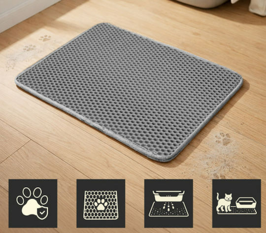 Cat Litter Mat Zola 60 X 45 Cm Double Non-slip Gray