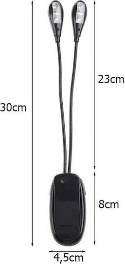 Verk Group Buchlampen LED mit Klemme Schwarz