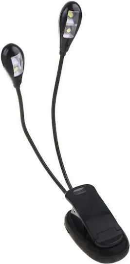 Verk Group Buchlampen LED mit Klemme Schwarz