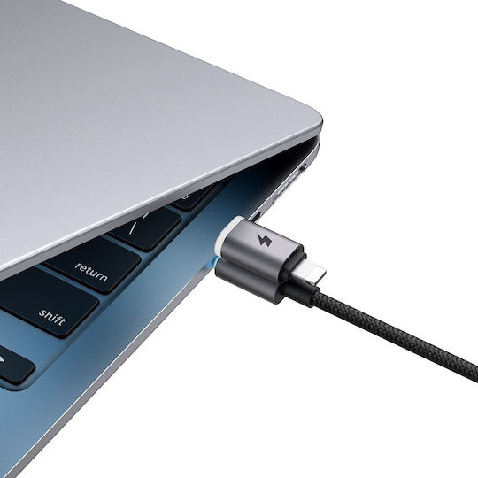 Mcdodo Cablu USB Braided Magnetic La Lightning Și Type-C Negru 1.2m CC-6560