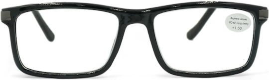 Optosquad Reading Glasses +4.50 In Black Colour WG-8720-1
