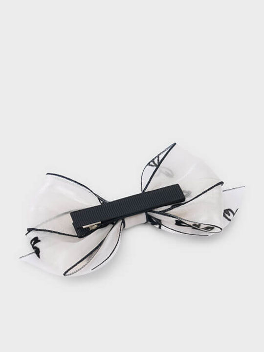 Mayoral Kids Hair Clip Bow in Beige Color