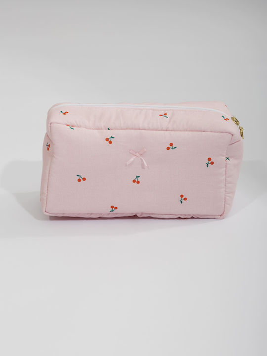 Harmony Cotton Toiletry Bag Poplin Cherry Pattern
