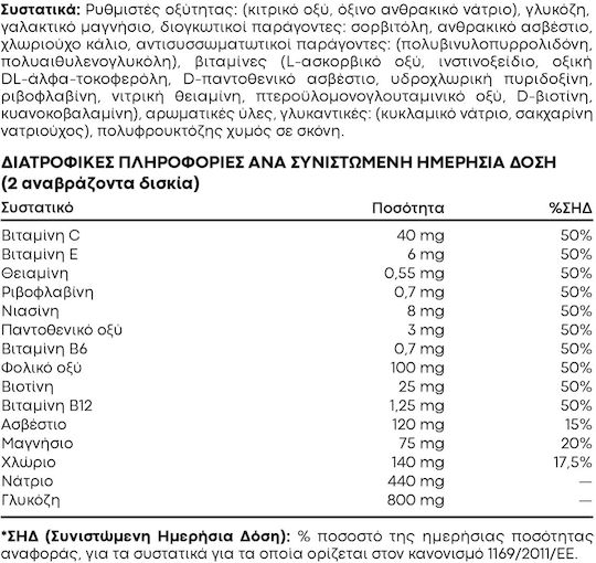 Electroliți Sport cu Aromă de Ananas și Mango 20 Tablete Efervescente - Supliment de Electroliți