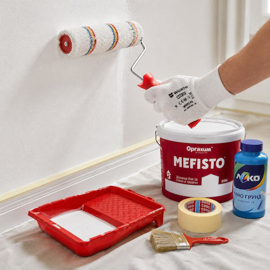 Комплект За Боядисване На Стая До 15 М² Mephisto Room Refresh 15 Бяла Латексова Грундова Боя Аксесоари