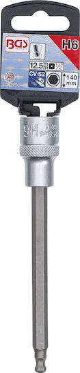12.5 Mm 1/2" Steckschlüssel 6 Mm Kugel Sechskant Bit 140 Mm Länge BGS 4258-6