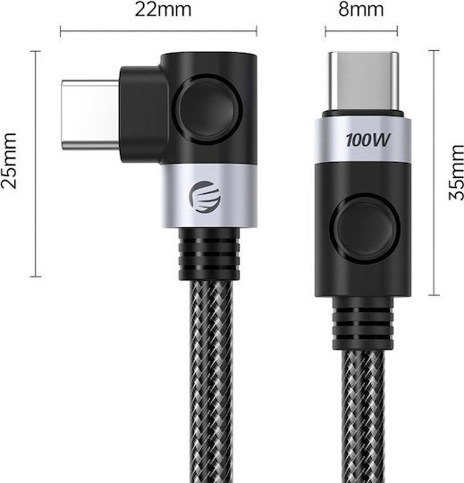 Orico Video Cable USB-C Male - USB-C 100W PD Black 2m