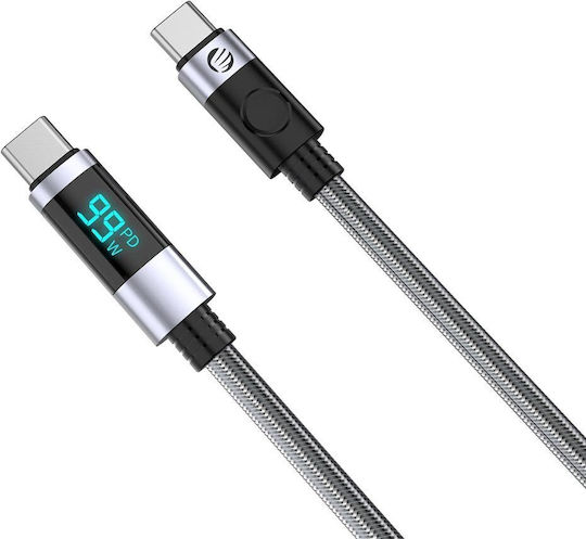 Orico LED Кабел USB-C Мъжки - USB-C 100W Захранване PD Черен 3м