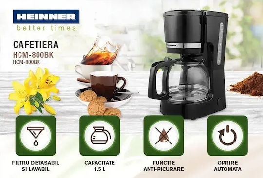 Heinner Филтър кафе машина 800W Черно