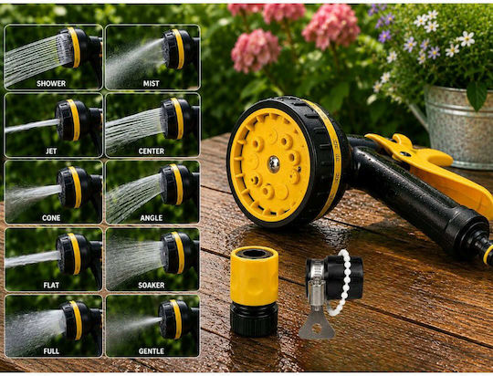 Garden Water Gun 10 Spray Functions Clamp