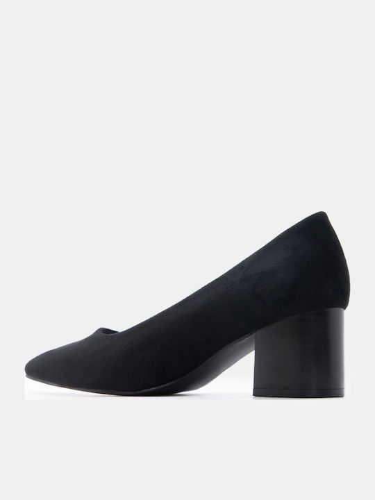Pointed Toe Heels with Medium Heel Black