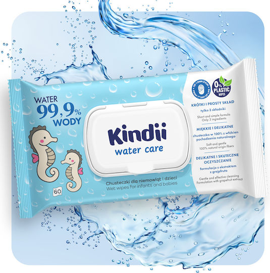 041597 Baby-Feuchttücher Wasser Hh Kindii 60 Stück