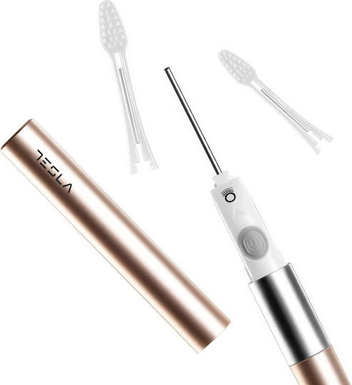 Tesla Water Flosser με Αισθητήρα Πίεσης και Θήκη Ταξιδίου Ροζ Χρυσό