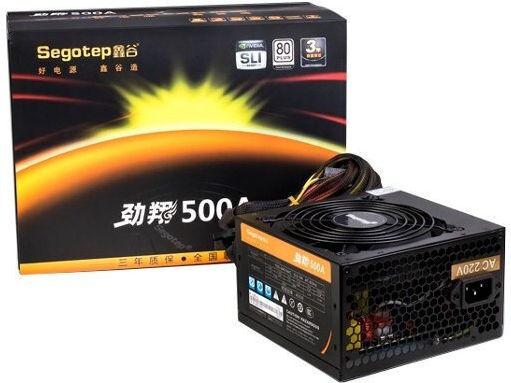 Segotep SG-500AE 500W Black Computer Power Supply Full Wired