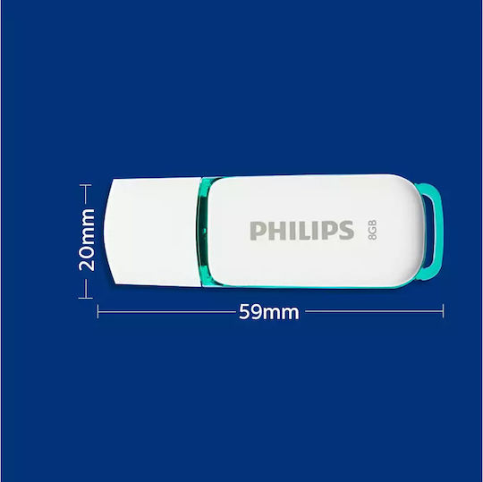 Philips Snow Edition 2.0 8GB USB 2.0 Stick Λευκό