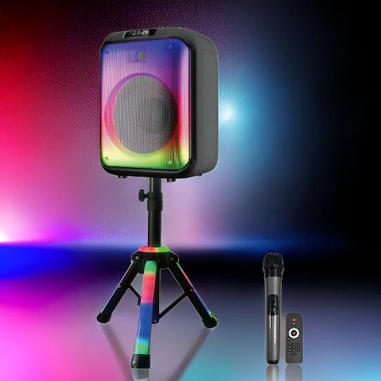 Boxă Karaoke cu Microfon Wireless și Efecte de Iluminare SM-B122 Negru