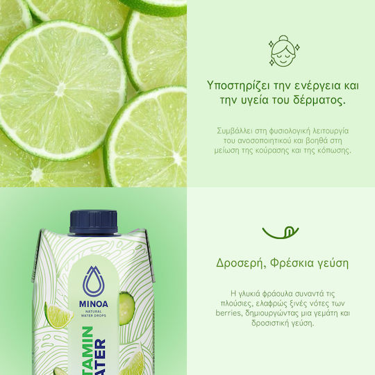 Minoa Water Paper Vitamin Water with Flavor Lime, Mint & Cucumber 12x0.75lt MIV-12-750