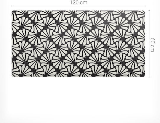 Schreibtischunterlagen Schutzkissen Tragbarer Laptop Blumenmuster Retro Design 120x60 cm