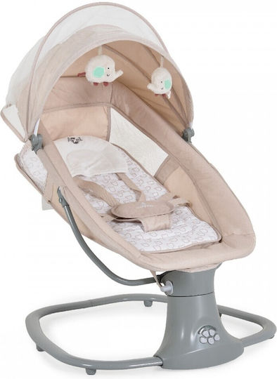 Moni Elektrische Babywippe & Schaukelstuhl mit Musik Beigefarbe für Kinder bis 9kg