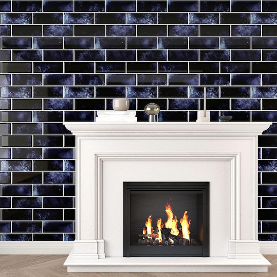 Autocolante decorative de perete 3D mov autoadezive 10 buc 0,9 m²