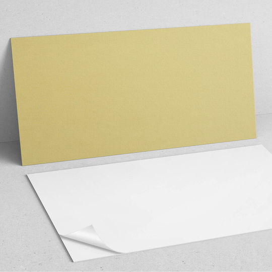 Wall Vinyl Panel Modern Interior Decoration 100x50 Cm Yellow