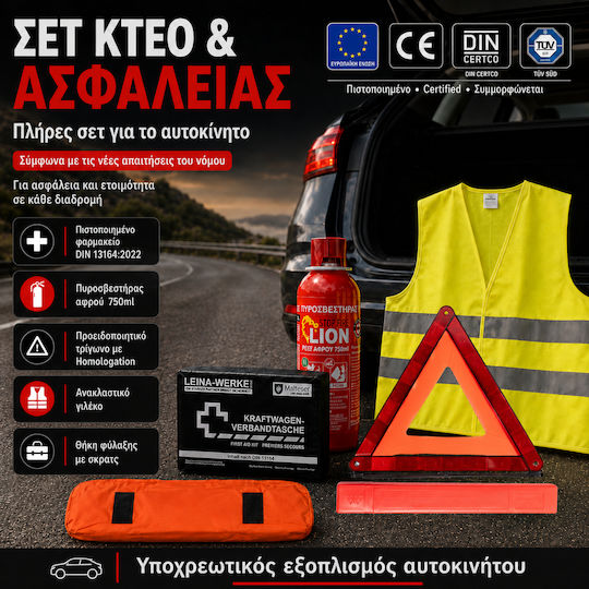 Mandatory Car Technical Inspection Safety Kit First Aid Kit Din 13164:2022