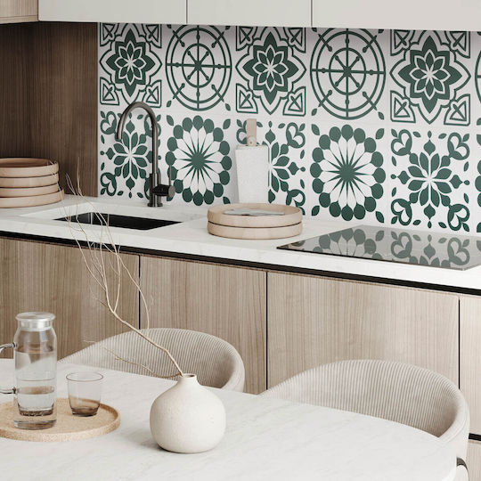 Vinyl Panel Sticker Living Room 120x60 Cm Flowers Geometric Designs