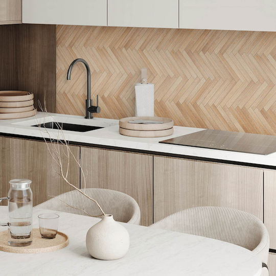 Autocolant Grafic Panou pentru Dining PVC 100x50 cu Model în Oase de Pește
