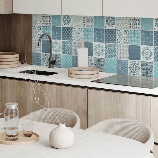 Panou de Perete din Vinil Decorațiune Interioară Modernă 100x50 Cm Modele Geometrice Mozaicate