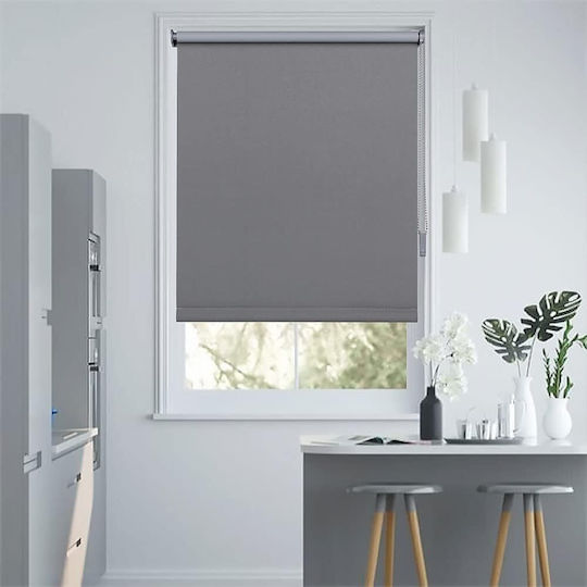 Eurohome Ρόλερ Σκίασης Ολικής Συσκότισης Γκρι Π55xΥ160εκ.