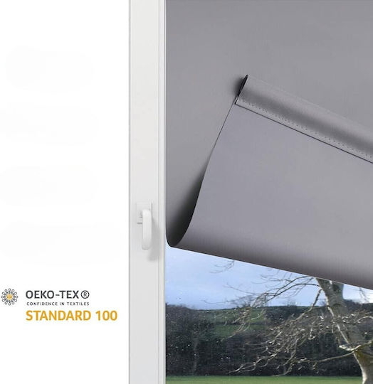 Eurohome Ρόλερ Σκίασης Ολικής Συσκότισης Γκρι Π55xΥ160εκ.