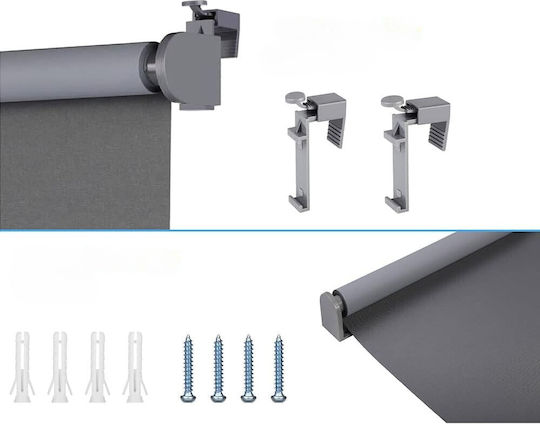 Eurohome Rolete Geam De Stingere Totală Gri P40xÎ130cm