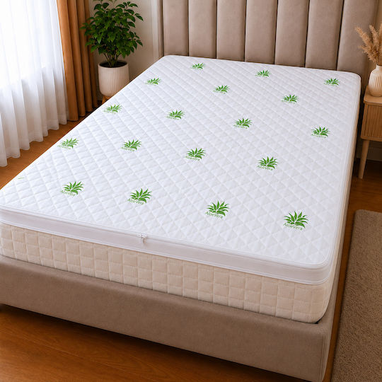 Kotonia Home Topper Saltele Superdublu Spumă De Memorie Îmbibat Cu Aloe Vera Și Husă Detasabilă 160x200x4cm