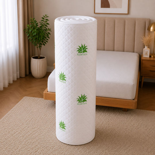 Kotonia Home Topper Saltele Dublu Spumă De Memorie Îmbibat Cu Aloe Vera Și Husă Detasabilă 140x200x4cm