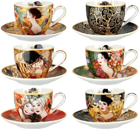 Carmani Klimt Set Espresso Cups 6 Pieces