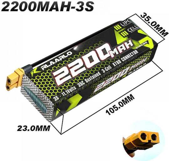 Profindustry Baterie Li-ion 7.4V 1500mAh pentru Vehicul RC