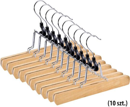 Wardrobe Hanger for Pants Metallic Brown 5 Pieces