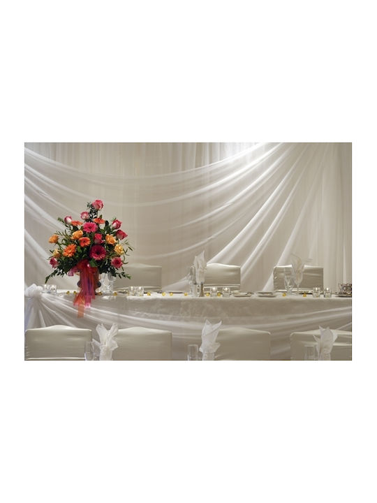 PartyDeco Dekorationsstoff Tüll 15x900cm Grau