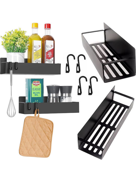 Wandmontage Inox Regal 27x8.5x7.1cm Schwarz