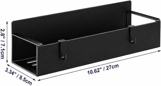 Wandmontage Inox Regal 27x8.5x7.1cm Schwarz